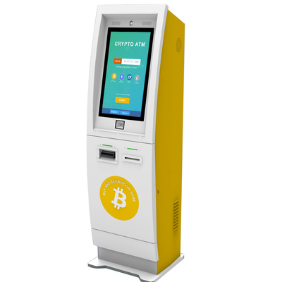 Киоск банка обслуживания собственной личности киоска 22 ATM Bitcoin дюйма свободный стоя
