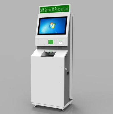 Киоск 21.5inch печатания обслуживания собственной личности машины ATM банка читателя табеля успеваемости документа A4